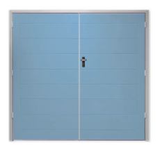 Medium Rib Horizontal Garage Door with Cascade Windows