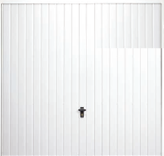 Medium Rib Horizontal Garage Door with Cascade Windows