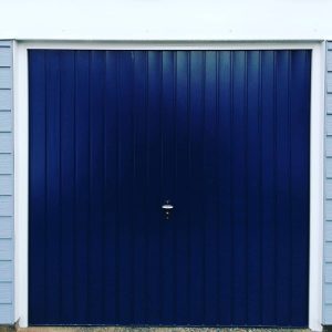 New Blue Garage Door