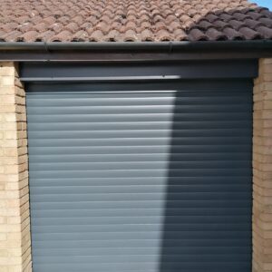 Anthracite grey roller garage door