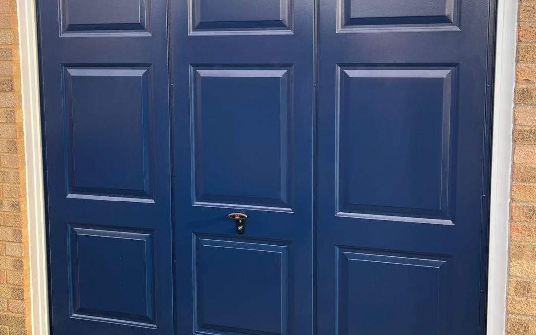 Replacement Canopy Garage Door in Steel Blue